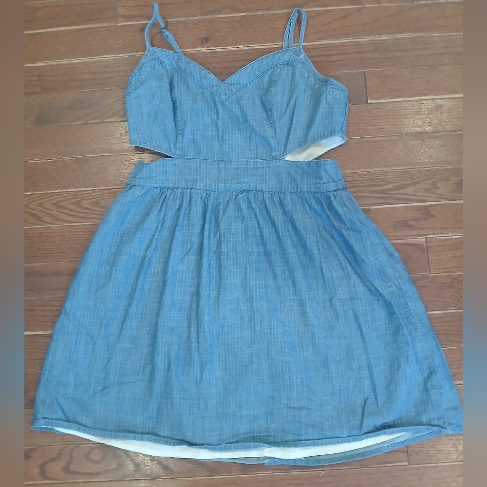 Abercrombie & Fitch Blue Mini Dress Sz Med Cutout Sides